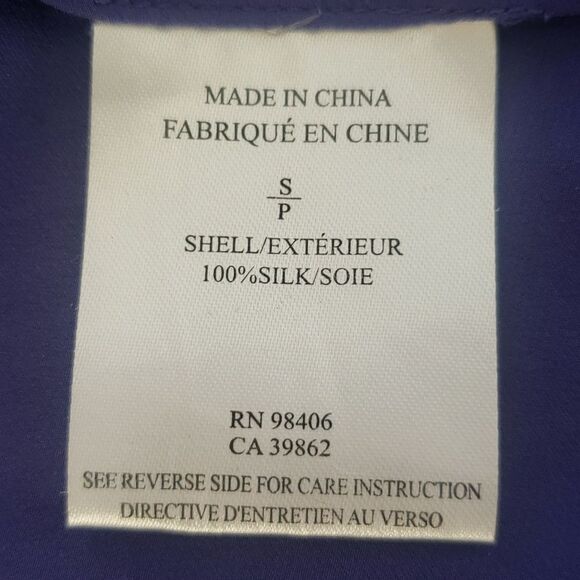 Theory Top Womens S Silk Shell V Neck Shawl Collar Career Office Quiet Luxury - Picture 4 of 7